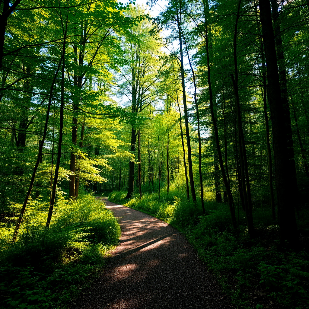 Nature trails and walking paths at The Preserve at Jordan Lake