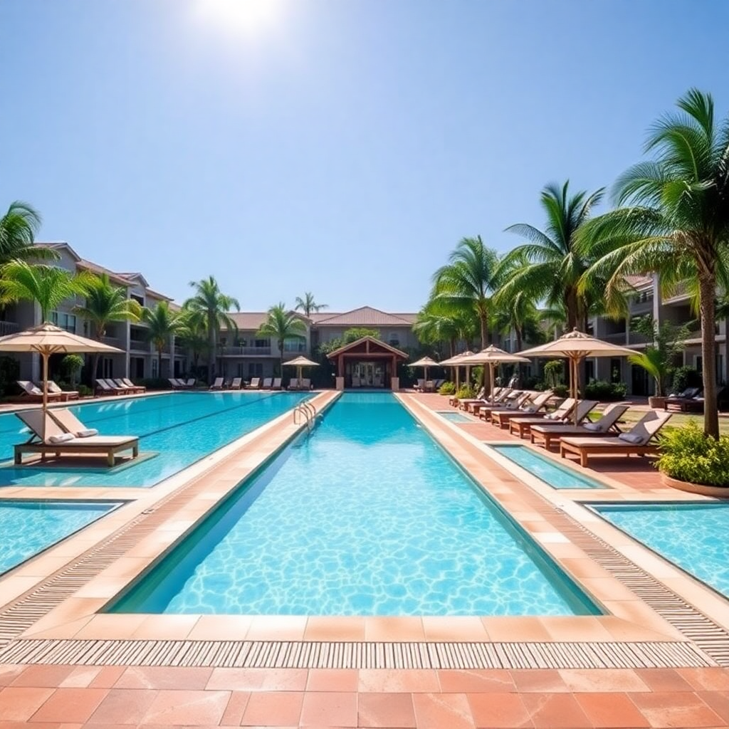 Resort-style swimming pool at The Preserve at Jordan Lake