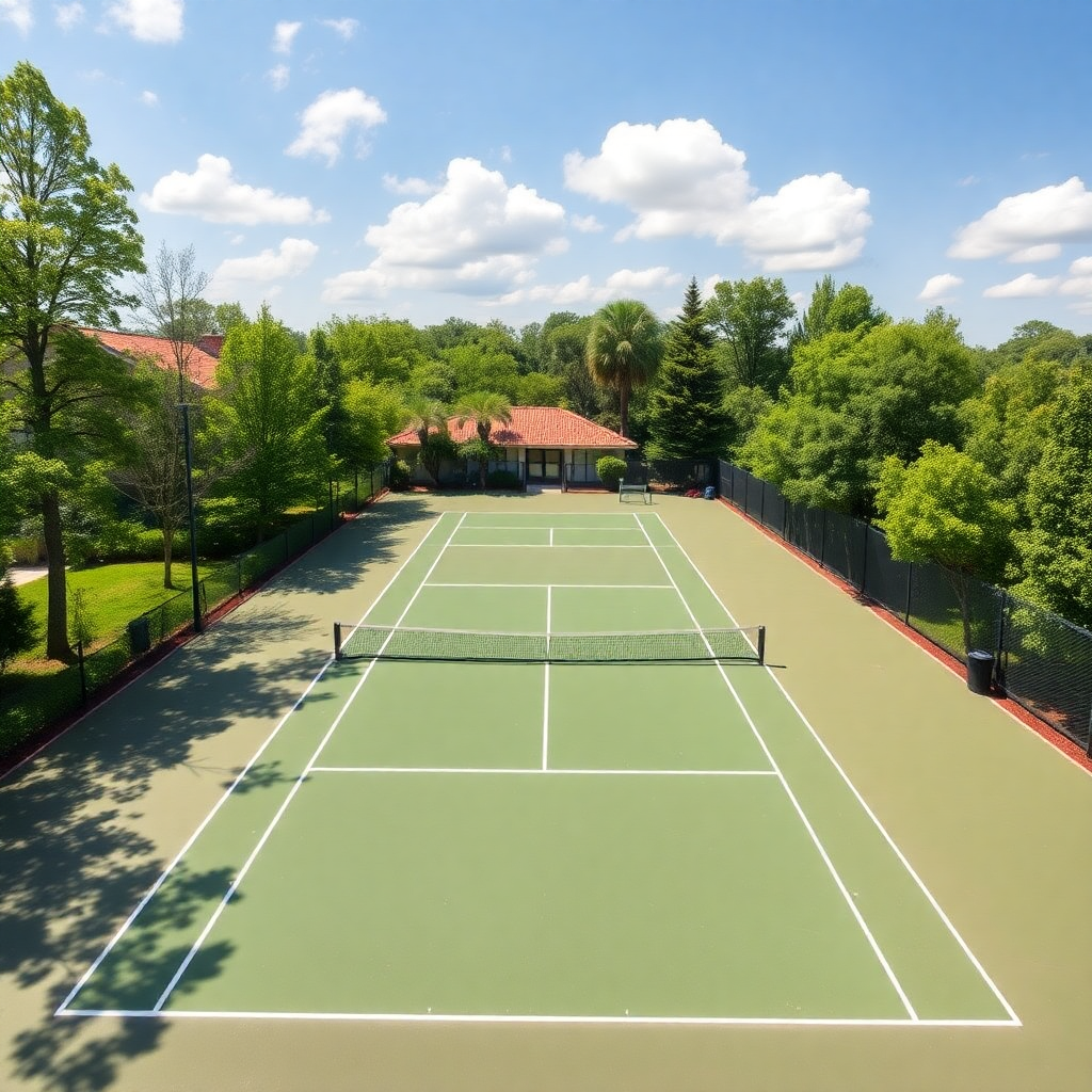 Tennis courts at The Preserve at Jordan Lake, Chapel Hill